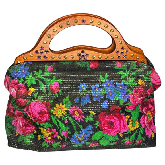 Isabella Fiore Virgin Mary Lady of Guadalupe Embroidered Beaded Bag Religious - Picture 2 of 12